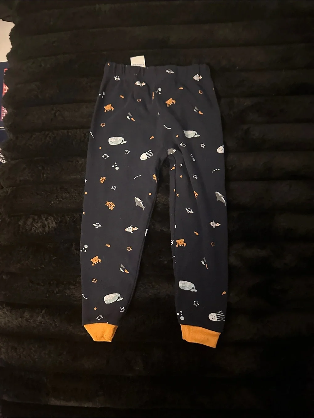 Kidgets Navy and Yellow 'Whaley Big Dreams' Pajama Set